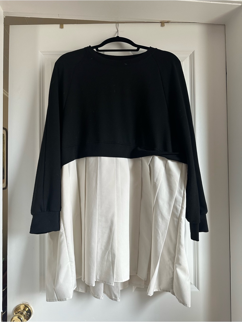 Amazon Black and White Layered Mini Dress